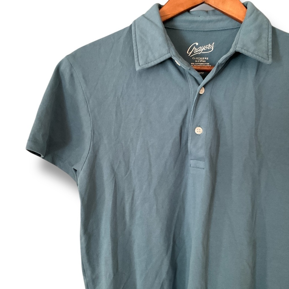 Grayers Aegean Blue Stretch Micro Pique Polo Shirt Size XSmall - Picture 6 of 7